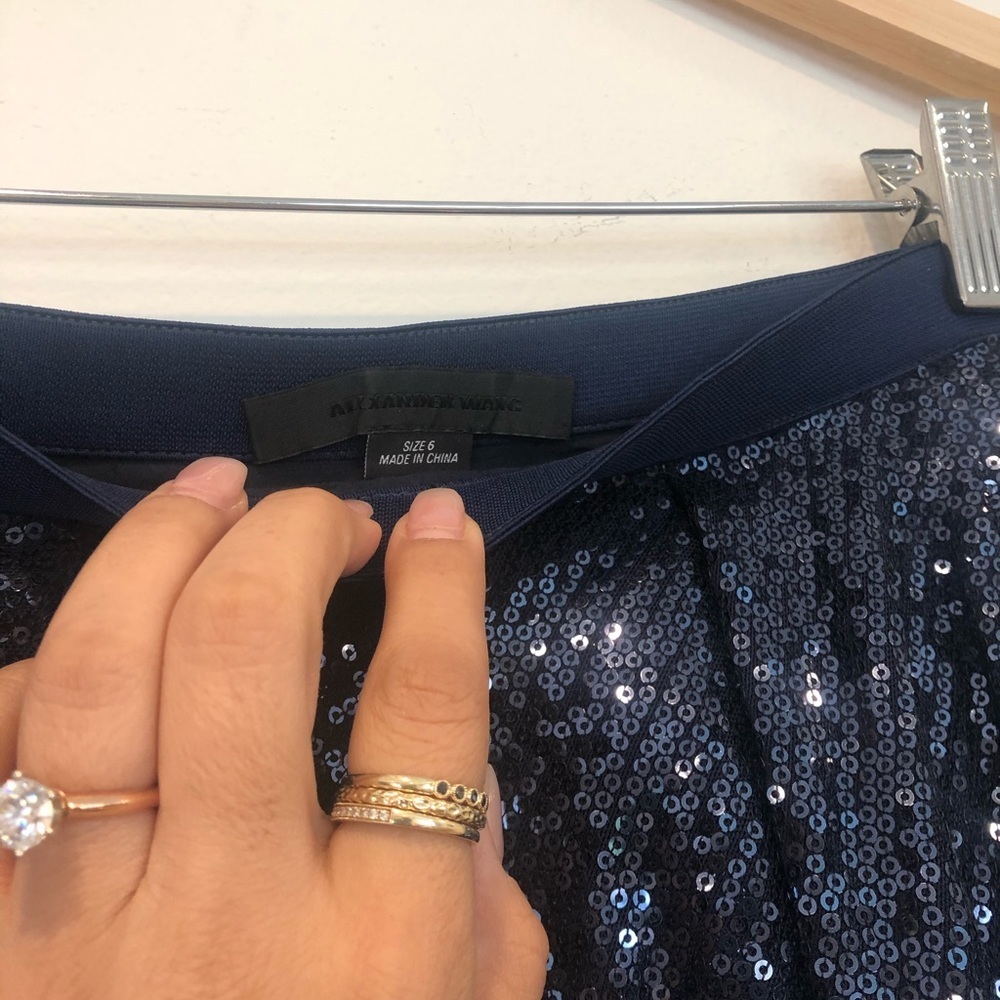 Alexander Wang sequin navy skirt - Picture 6 of 7